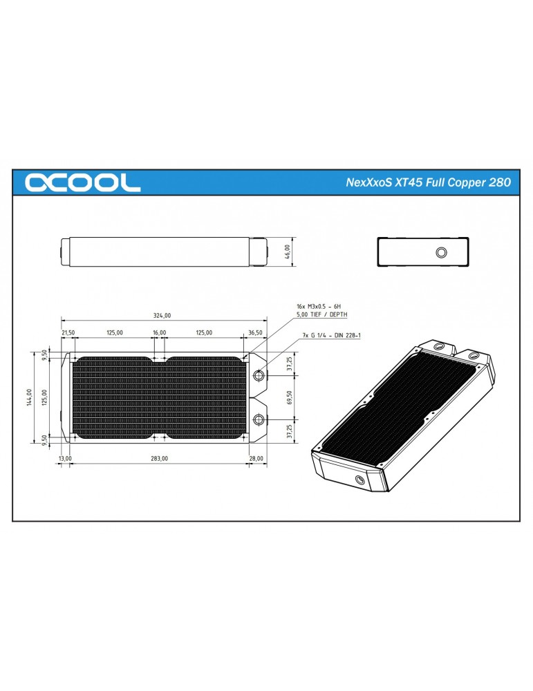 Alphacool NexXxoS XT45 Full Copper 280mm Alphacool - 8