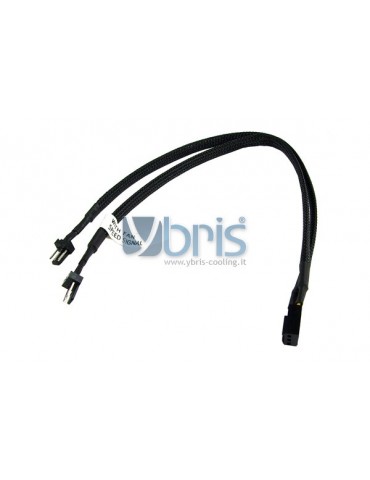 Phobya Y-cable 3Pin Molex to 2x 3Pin Molex 30cm - Black