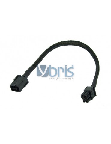 Phobya 6PIN ATX PSU extension  30cm - black