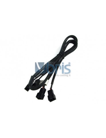 Phobya Y-cable 3Pin Molex to 4x 3Pin Molex 60cm - BLACK