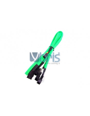 Phobya Y-Cable 3Pin Molex to 6x 3Pin Molex 60cm - UV green