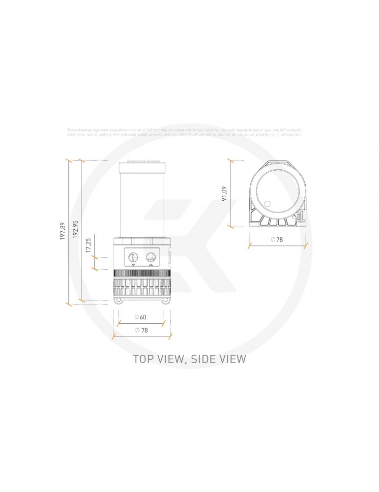 EK-Quantum Kinetic TBE 200 D5 PWM D-RGB - Acetal EKWB - 6