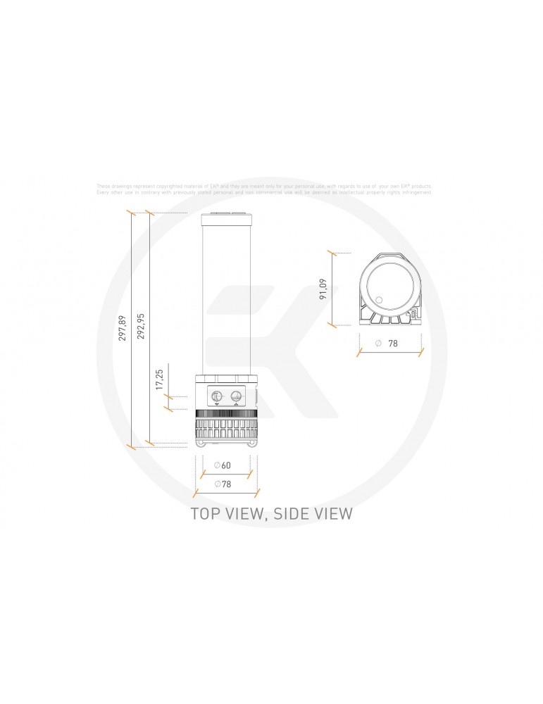 EK-Quantum Kinetic TBE 300 D5 PWM D-RGB - Acetal EKWB - 7