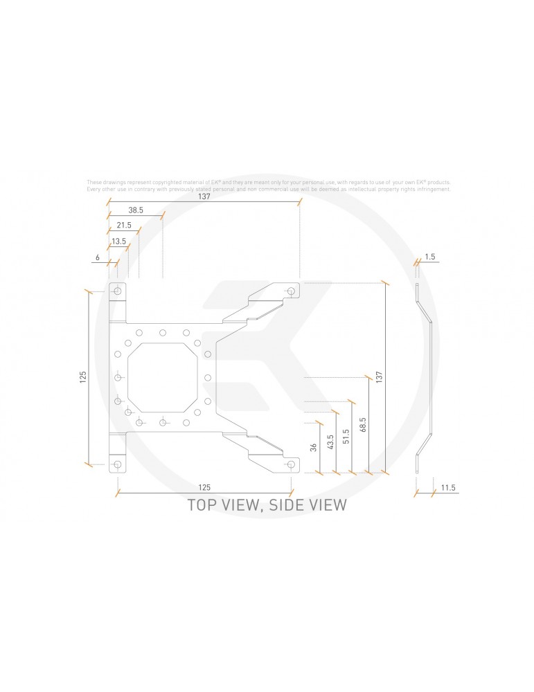 EK-Loop UNI Pump Reservoir Bracket 140mm EKWB - 3