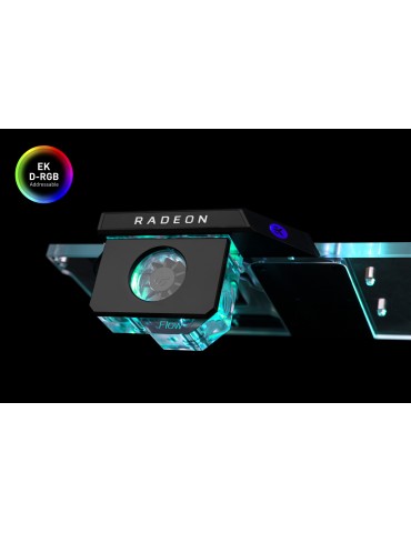 EK-Quantum Flussimetro visuale Top Bottom D-RGB - Black