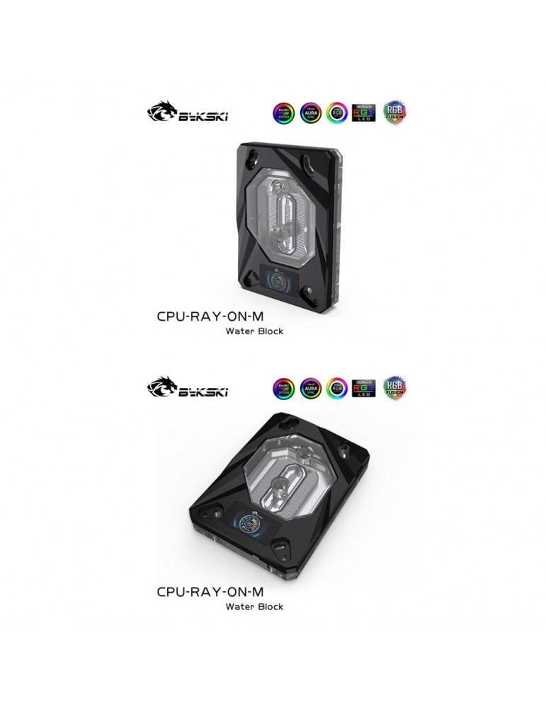 Bykski Waterblock AMD CPU-RAY-ON-M Black D-RGB Bykski - 4