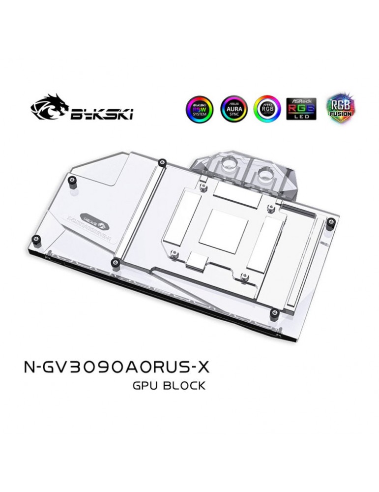 Bykski Waterblock GPU Gigabyte AORUS Master 3080/3090 (incl. Backplate) N-GV3090AORUS-X Bykski - 4