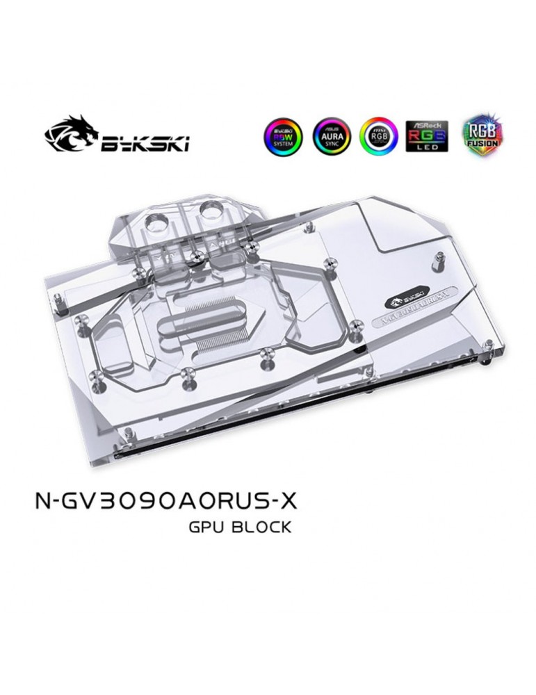 Bykski Waterblock GPU Gigabyte AORUS Master 3080/3090 (incl. Backplate) N-GV3090AORUS-X Bykski - 3