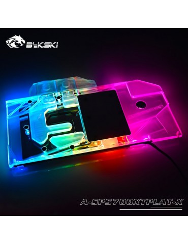 Bykski GPU Waterblock A-SP5700XTPLAT-X  Sapphire RX5700 XT Nitro+