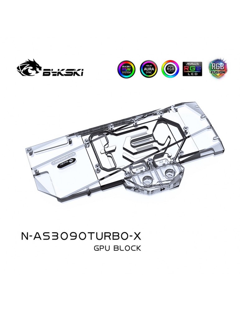 Bykski Waterblock GPU ASUS 3090 TURBO (incl. Backplate) N-AS3090TURBO-X Bykski - 4