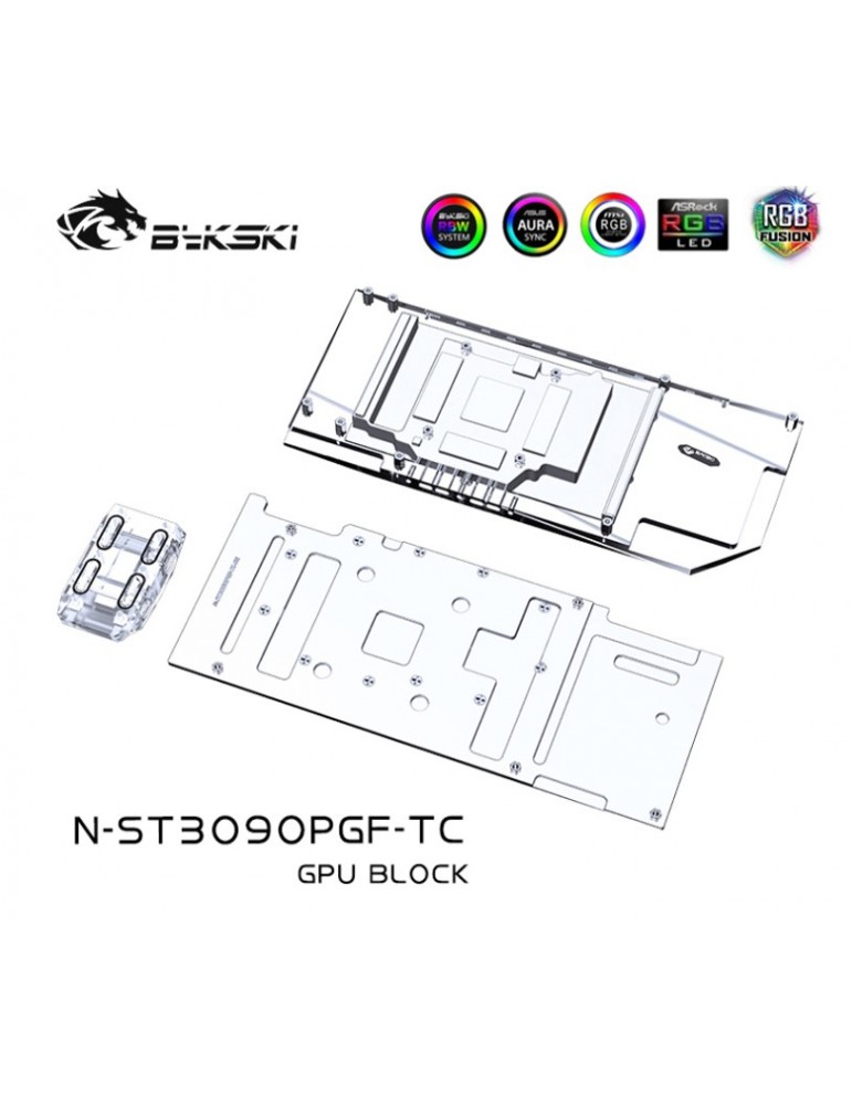 Bykski Waterblock D-RGB 3080/3090 Zotac PGF + Active Backplate - N-ST3090PGF-TC Bykski - 4