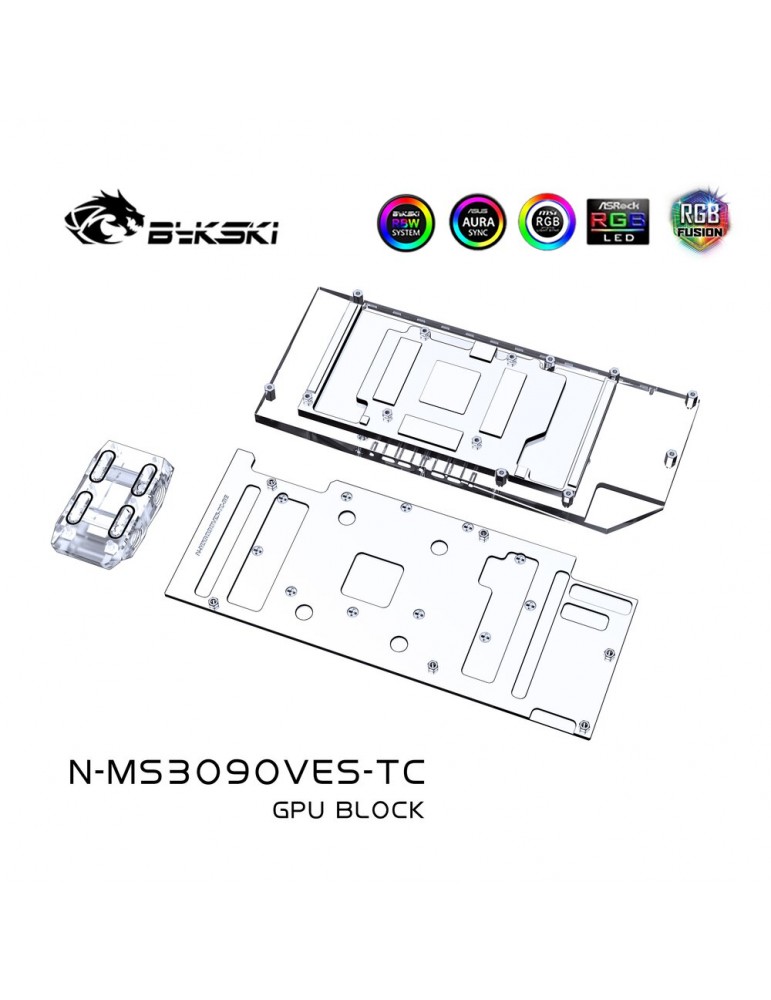 Bykski Waterblock D-RGB 3080/3090 MSI VENTUS 3X OC V2+ Active Backplate - N-MS3090VES-TC Bykski - 4