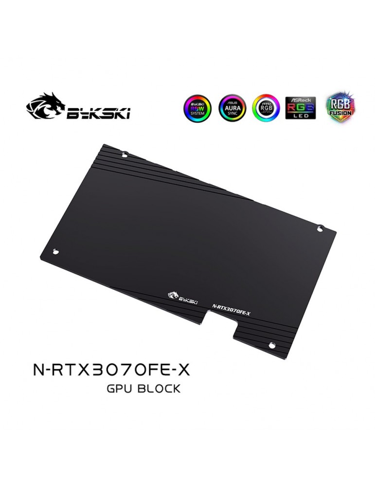 Bykski Waterblock GPU 3060Ti/3070 Founders Edition (incl. Backplate) N-RTX3070FE-X Bykski - 4