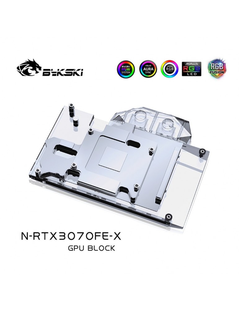 Bykski Waterblock GPU 3060Ti/3070 Founders Edition (incl. Backplate) N-RTX3070FE-X Bykski - 3