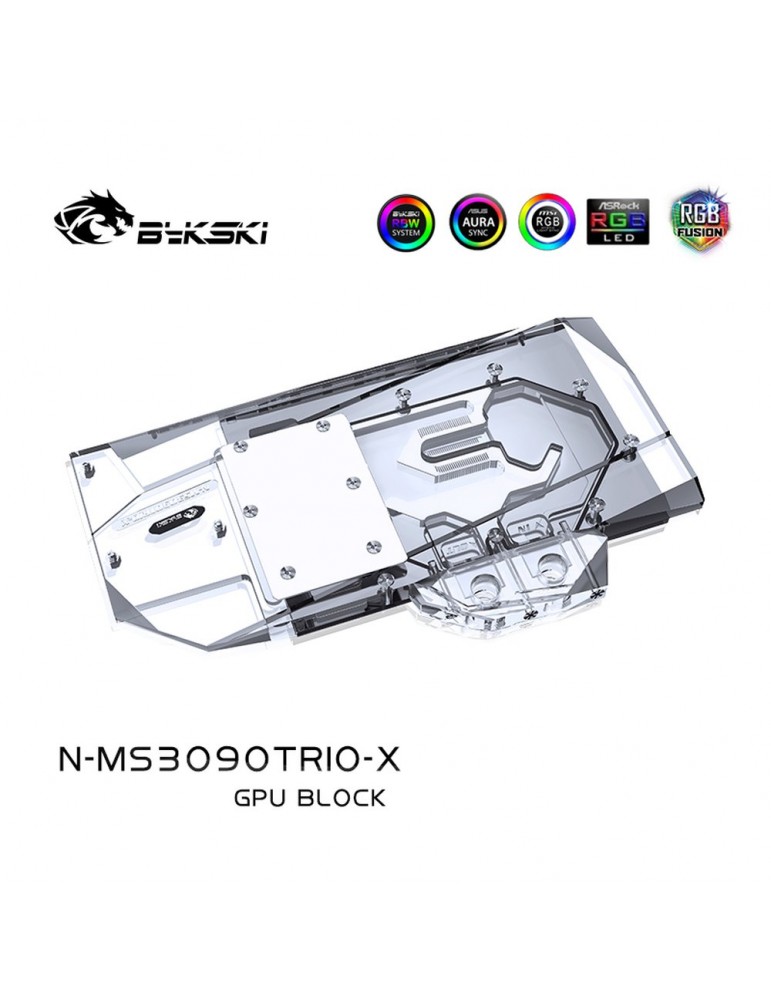 Bykski Waterblock GPU RTX 3080/3090 MSI Gaming X Trio / Suprim X + Backplate TN-MS3090TRIO-X Bykski - 4