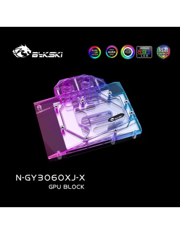 Bykski Waterblock GPU RTX 3060 Palit/Galax + Backplate N-GY3060XJ-X