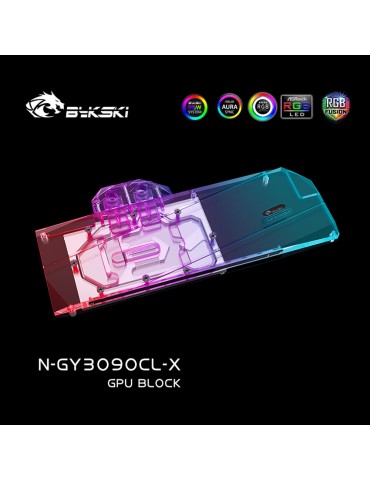 Bykski Waterblock GPU RTX Galax/KFA2 3090 Classic + Backplate N-GY3090CL-X