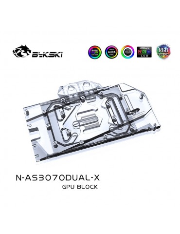 Bykski Waterblock GPU Asus 3070 Dual/TUF (incl. Backplate) N-AS3070DUAL-X