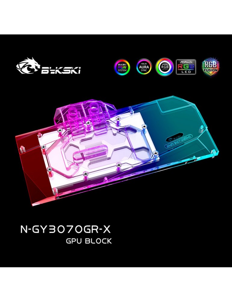 Bykski Waterblock GPU Galax / KFA² Gamer OC 3070/3060Ti (incl. Backplate) N-GY3070GR-X Bykski - 2