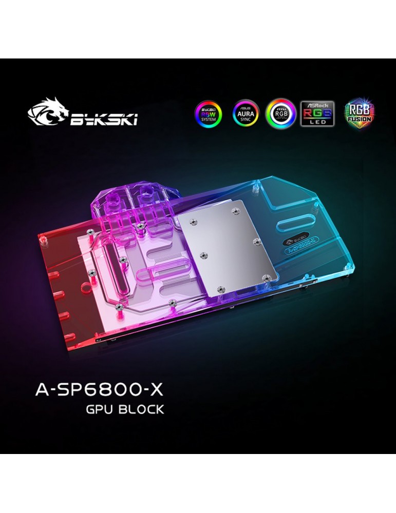 Bykski Waterblock Sapphire RX6800 Nitro+ Gaming OC(incl. Backplate)  A-SP6900-X Bykski - 2