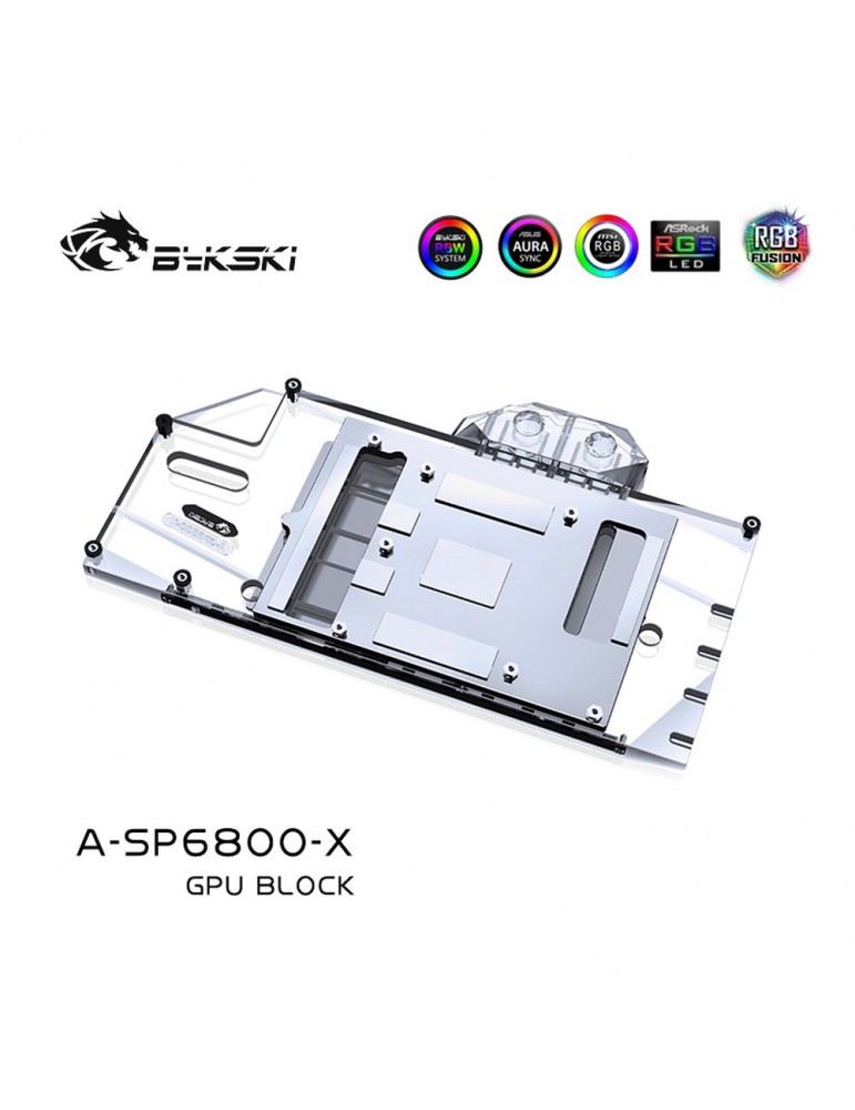 Bykski Waterblock Sapphire RX6800 Nitro+ Gaming OC(incl. Backplate)  A-SP6900-X Bykski - 3