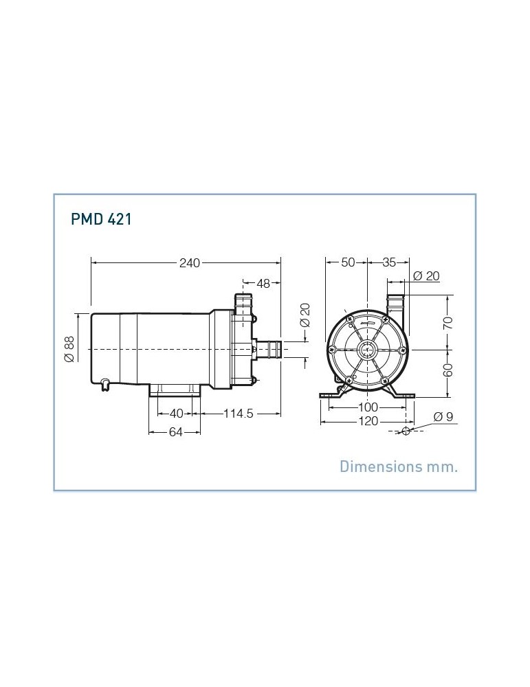 SANSO PMD 421  pompa 220V AC Attacchi PORTATUBO 20mm Sanso - 5