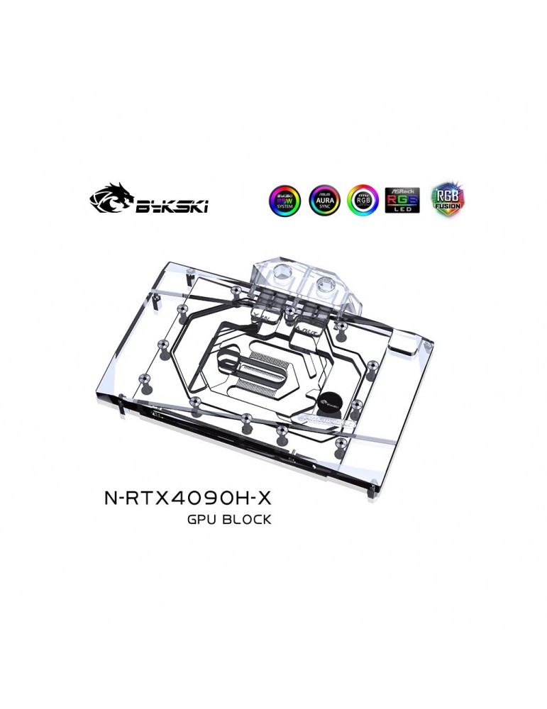 Bykski Waterblock GPU  NVIDIA RTX 4090 Reference Design (incl. Backplate) N-RTX4090H-X Bykski - 2