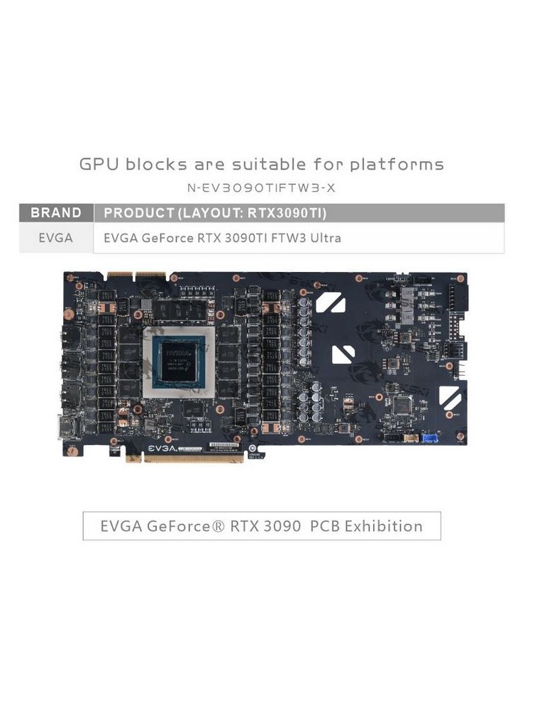 Bykski Waterblock GPU EVGA FTW3 3090Ti incl. Backplate (N-EV3090TIFTW3-X) Bykski - 7