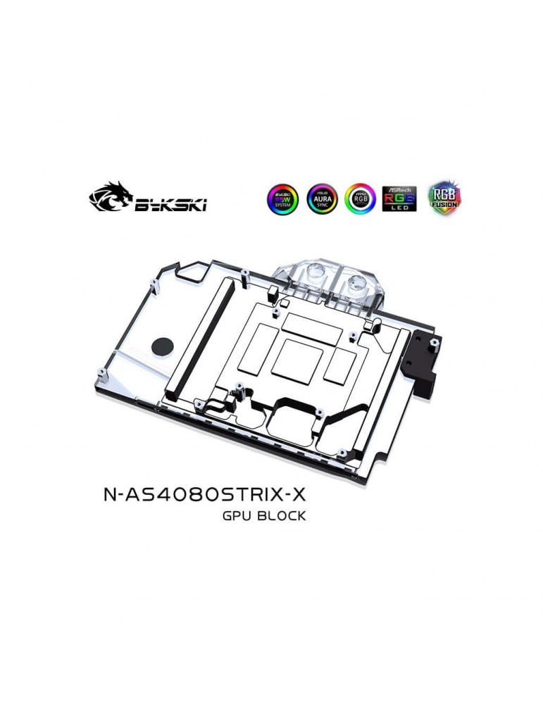 Bykski Waterblock GPU Asus STRIX / TUF 4080 incl. Backplate (N-AS4080STRIX-X) Bykski - 4