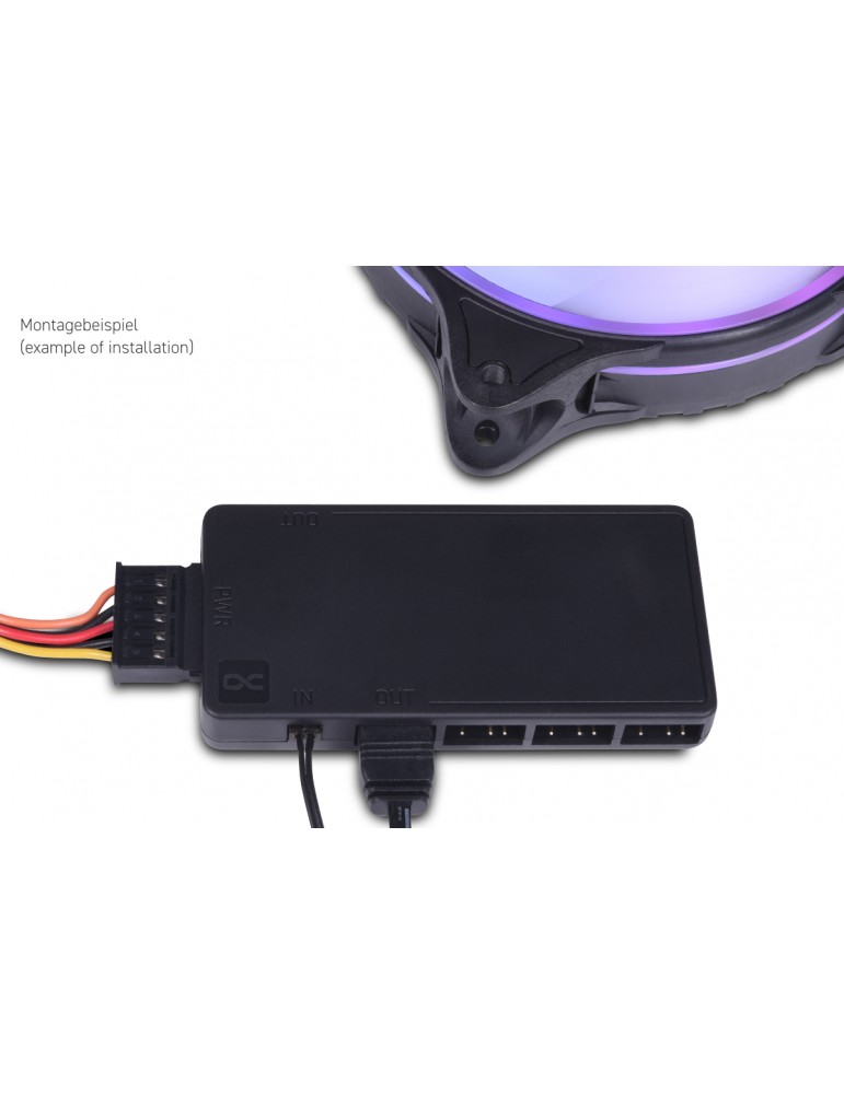 Alphacool Core 11x 3-Pin DRGB splitter con alimentazione SATA Alphacool - 3