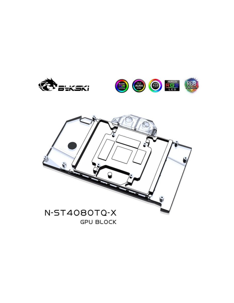 Bykski GPU Water Block per ZOTAC Gaming RTX 4080 Trinity (incl. Backplate) (N-ST4080TQ-X) Bykski - 3