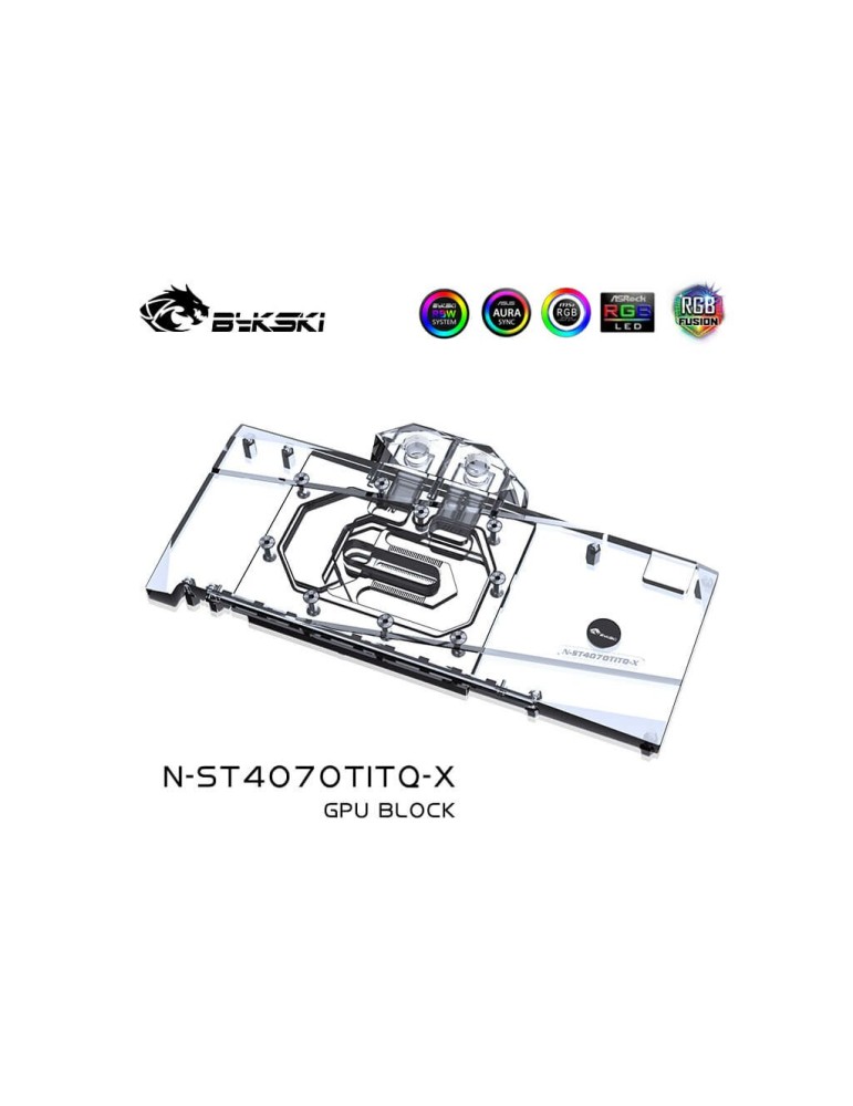 Bykski Waterblock GPU ZOTAC 4070 Ti AMP Extreme Airo (incl. Backplate) N-ST4070TITQ-X Bykski - 3