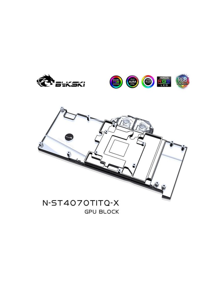 Bykski Waterblock GPU ZOTAC 4070 Ti AMP Extreme Airo (incl. Backplate) N-ST4070TITQ-X Bykski - 4