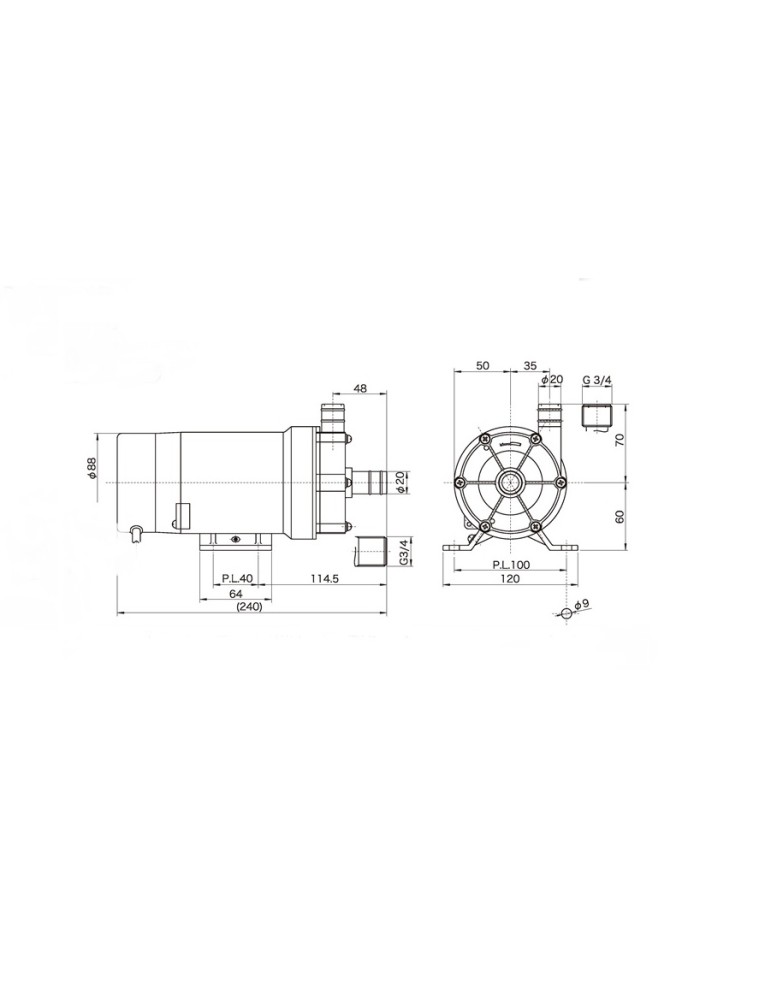 SANSO PMD 421  pompa 220V AC Attacchi Filettati 3/4" Sanso - 5