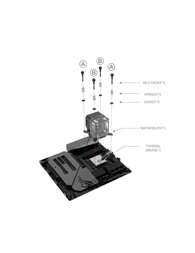 Bykski CPU-XPR-DDC-I (CPU Block + Pompa + Reservoir) per Intel Bykski - 7