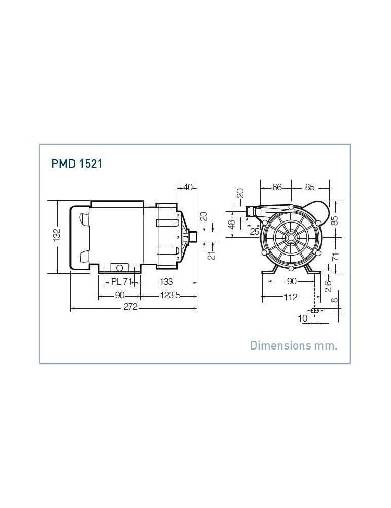 SANSO Pompa PMD-E 1521 GPG1  220V AC Attacchi PORTATUBO 20 mm Sanso - 1